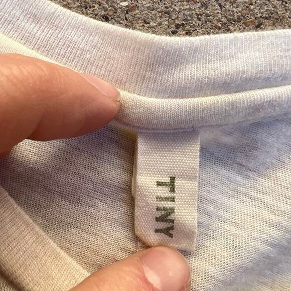 Tiny Soft Worn in Heathered Gray Embroidered Cactus Short Sleeve Tee Size Small - Picture 6 of 10